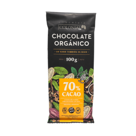 Chocolate orgánico (70 % Cacao) x 100 grs. - Colonial