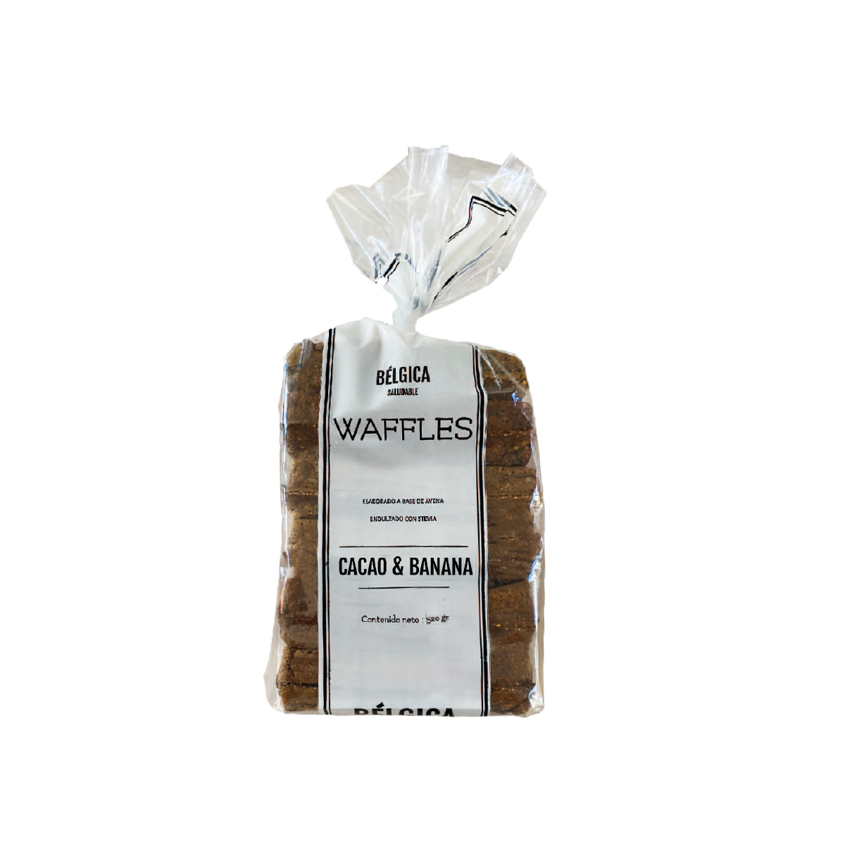 Waffles sabor Cacao & Banana x 6 unidades (500 gr.) - Belgica Waffles sabor Cacao & Banana x 6 unidades (500 gr.) - Belgica