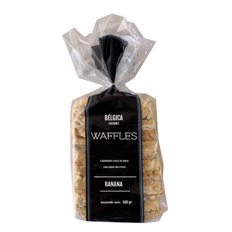 Waffles sabor Banana x 6 unidades (500 gr.) - Belgica