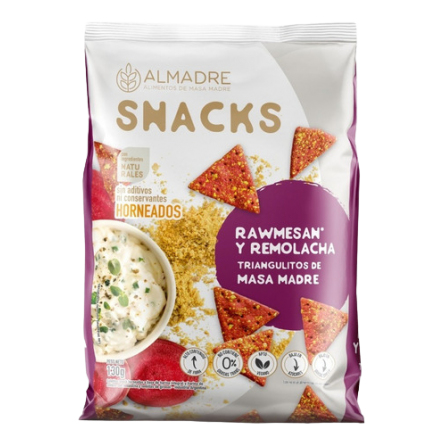 Snack de masa madre Rawmesan y Remolacha x 130 g- Almadre
