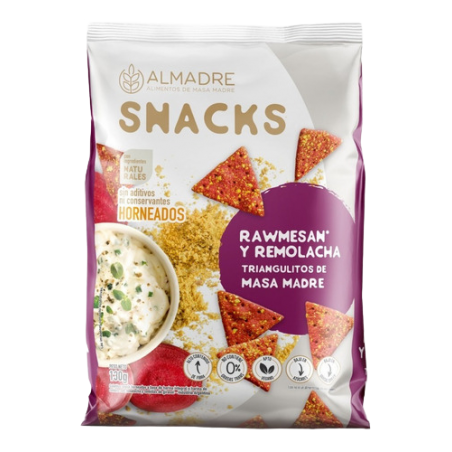 Snack de masa madre Rawmesan y Remolacha x 130 g- Almadre