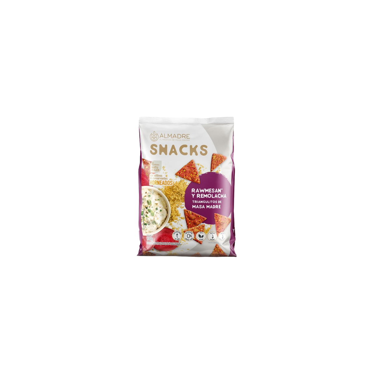Snack de masa madre Rawmesan y Remolacha x 130 g- Almadre Snack de masa madre Rawmesan y Remolacha x 130 g- Almadre