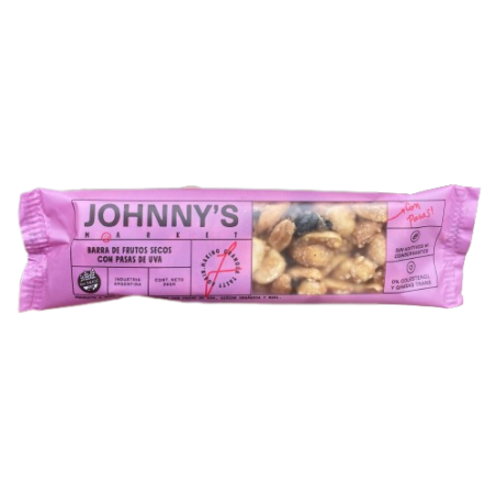 Barra de cereal de frutos secos con pasas x 28 grs. - Johnny's