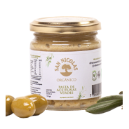 Pasta de aceitunas verdes Orgánicas x 170 gr. - San Nicolás