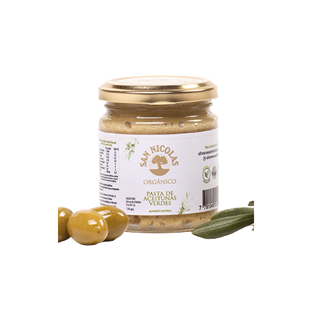 Pasta de aceitunas verdes Orgánicas x 170 gr. - San Nicolás