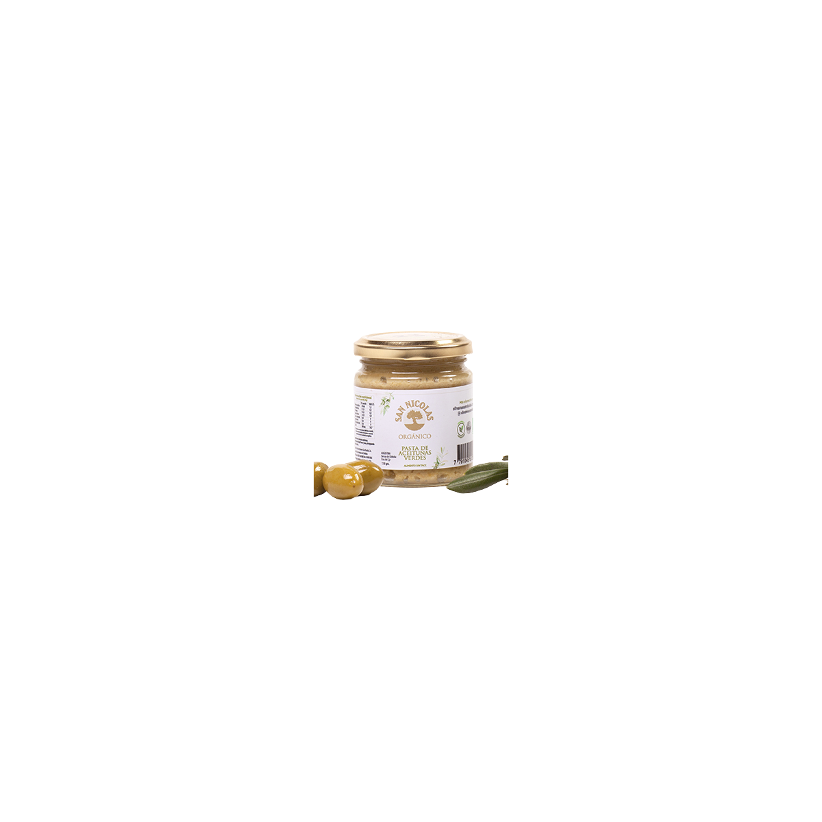 Pasta de aceitunas verdes Orgánicas x 170 gr. - San Nicolás