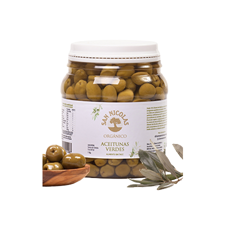 Aceitunas verdes orgánicas (Calibre 2) 1 kg. - San Nicolás