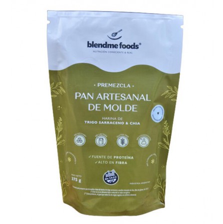 Premezcla de Pan Artesanal de Molde sin TACC x 375 gr. - Blendme Foods