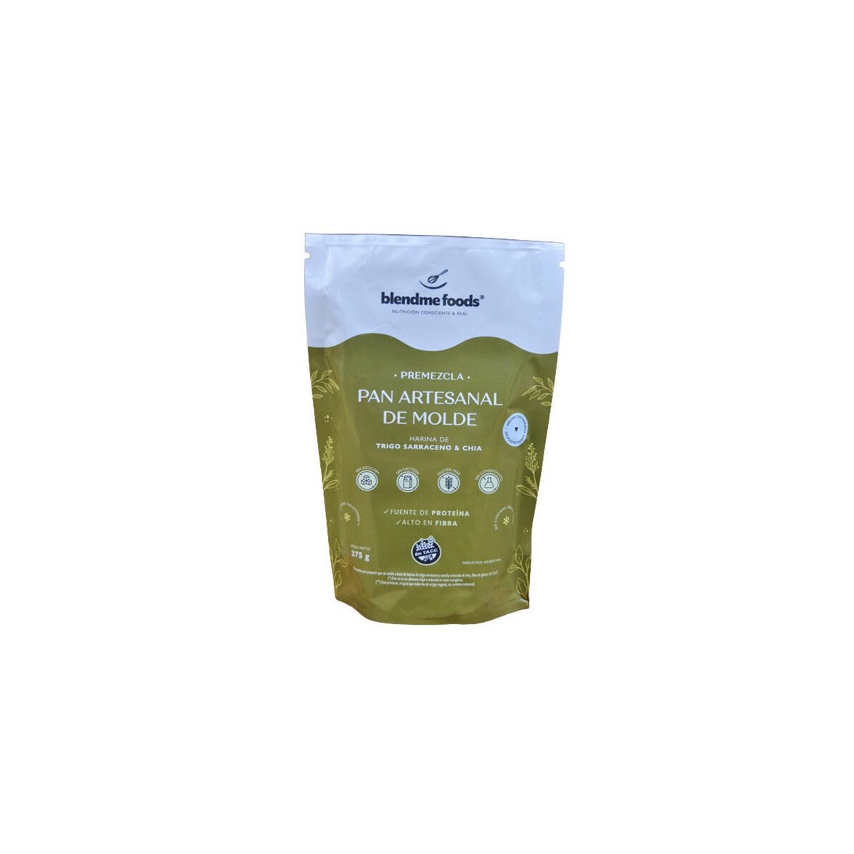 Premezcla de Pan Artesanal de Molde sin TACC x 375 gr. - Blendme Foods Premezcla de Pan Artesanal de Molde sin TACC x 375 gr. - Blendme Foods