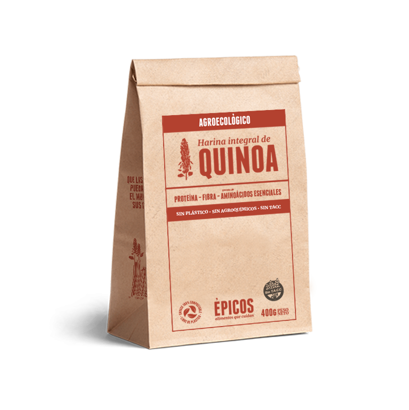 Harina de Quinoa integral agroecológico x 400 grs. Epicos