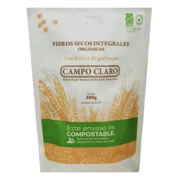 Fideos integrales orgánicos de garbanzos x 500 grs. - Campo Claro