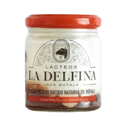 Yogur de búfala con frutilla orgánica x 160 grs. - La Delfina