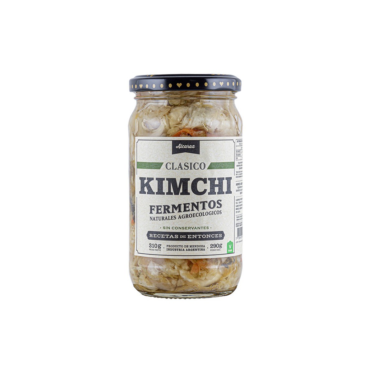 Kimchi Clásico "Fermentos Naturales Agroecológicos" 310 g - Recetas de Entonces Kimchi Clásico "Fermentos Naturales Agroecológicos" 310 g - Recetas de Entonces