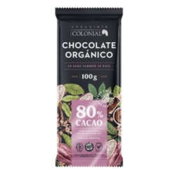 Chocolate orgánico (80 % Cacao) x 100 grs. - Colonial