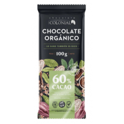 Chocolate orgánico (60 % Cacao) x 100 grs. - Colonial