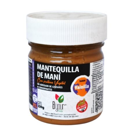 Mantequilla de maní protéica con vainilla x 220gr - BYour Food