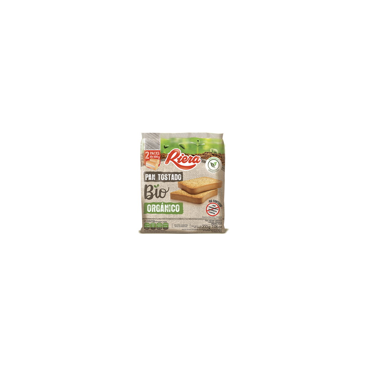 Tostadas de Pan Orgánico x 200 grs. - Riera