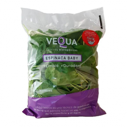Espinaca baby Hidropónica x 170 gr.