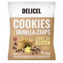 Cookies sabor Vainilla & Chips x 150 grs. - Delicel