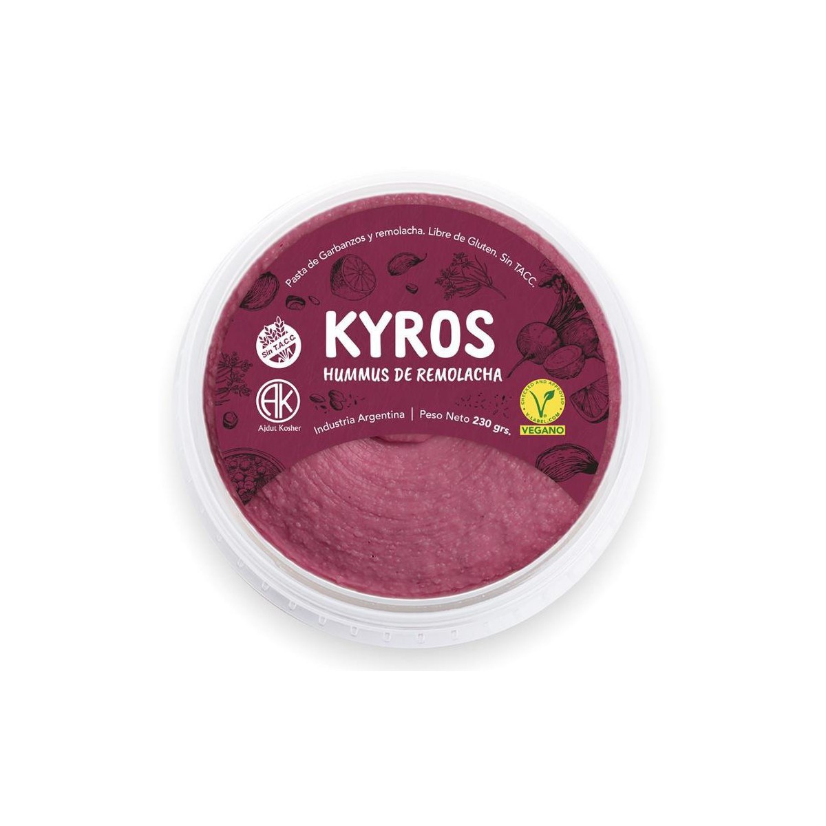 Hummus de Remolacha x 230gr - Kyros Hummus de Remolacha x 230gr - Kyros