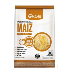 Pasta Fusilli multicereal con Maiz x 300 gr. Wakas