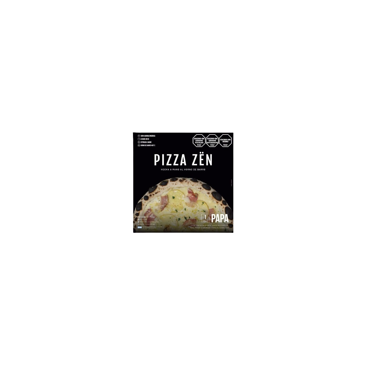 Pizza de Papa y panceta con harina orgánica - Pizza Zën Pizza de Papa y panceta con harina orgánica - Pizza Zën