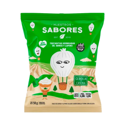 Snack de arroz y lupino sabor Cebolla x 50 gr. - Nuestros Sabores