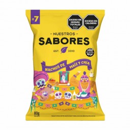 Nachos de Maiz & Chia Sin Tacc x 80 gr. - Nuestros Sabores