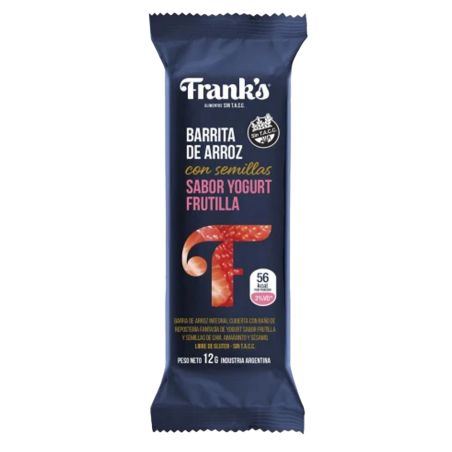 Barrita de arroz sabor Yogurt frutilla x 12 gr. - Frank´s