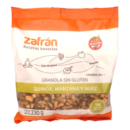 Granola de quinoa y manzana Sin Tacc x 230 gr. Zafran