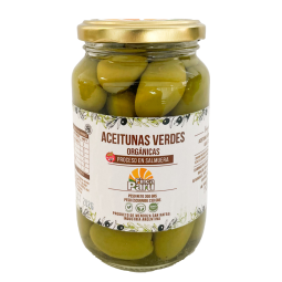 Aceitunas verdes descarozadas orgánicas x 300 gr. - Finca Paru