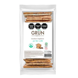 Crackers orgánicas con lino y chía x 120 g - GRÜN