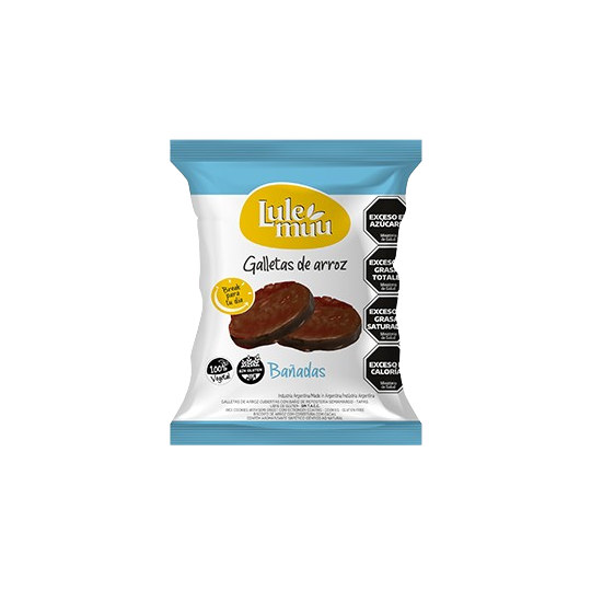 Galleta de arroz Vegana bañada en chocolate x 20 gr. - Lulemuu