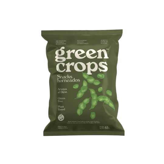 Snack vegano sabor Arvejas al Dijon x 45 gr. - Green Crops