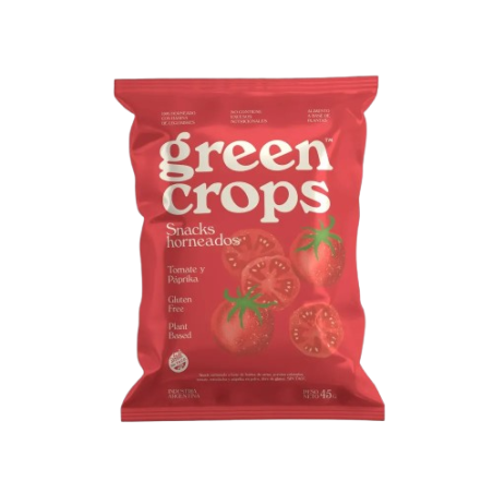 Snack vegano sabor Tomate y Paprika x 45 gr. - Green Crops