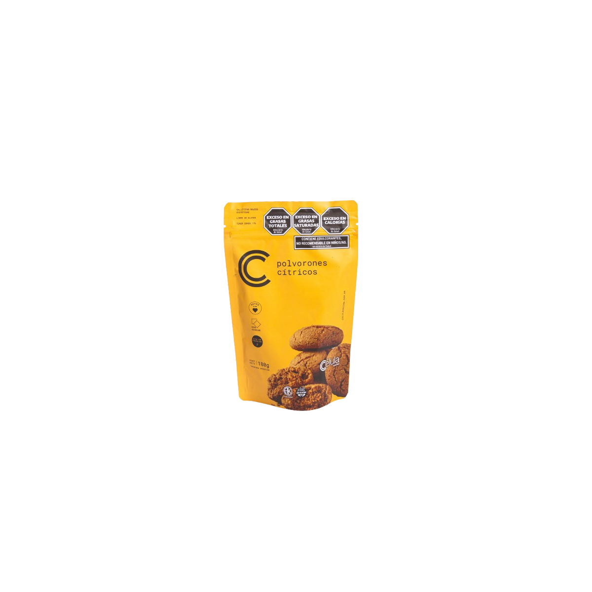 Polvorones Cítricos Sin Tacc x 180 gr. - Celula Cocina Polvorones Cítricos Sin Tacc x 180 gr. - Celula Cocina