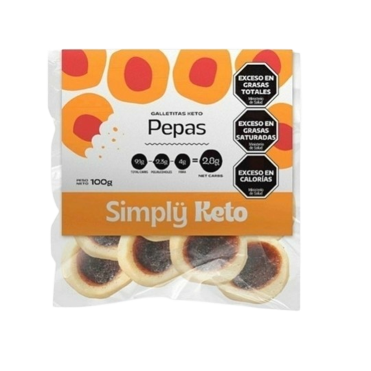 Pepas Keto con mermelada de Frambuesa x 100 gr. - Simply Keto