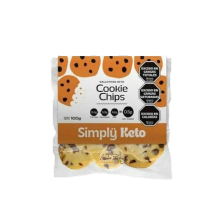 Cookies Keto con chips de chocolate x 100 gr. - Simply Keto