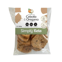 Tostadas Keto Cebolla y Oregano x 100gr. - Simply Keto