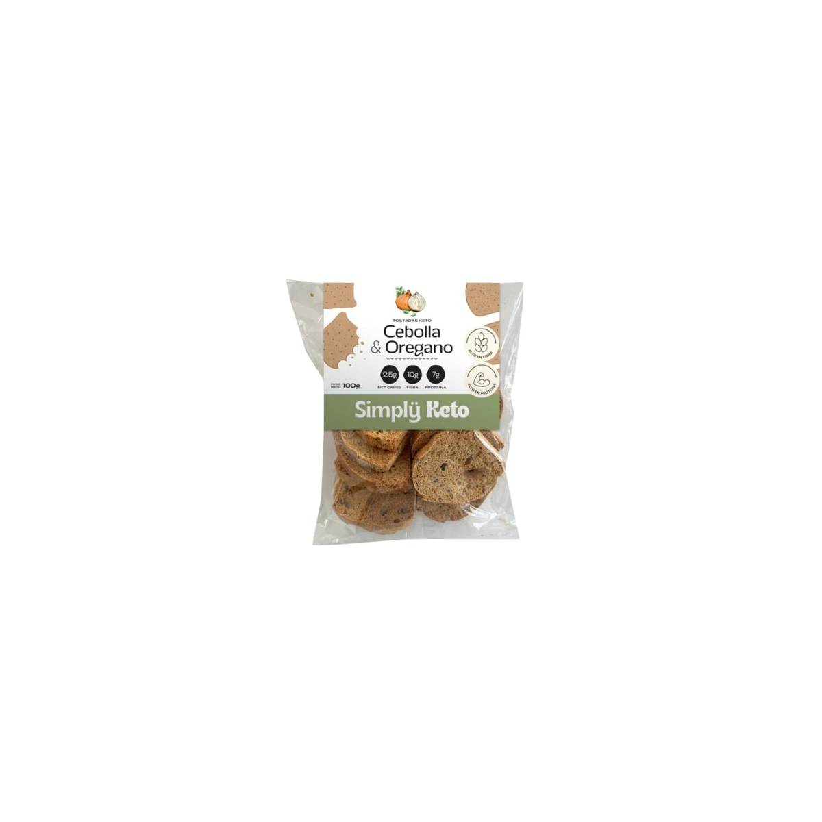 Tostadas Keto Cebolla y Oregano x 100gr. - Simply Keto Tostadas Keto Cebolla y Oregano x 100gr. - Simply Keto