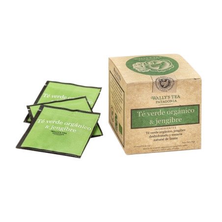 Té Verde orgánico & Jengibre x 30 gr. - Wally´s Tea Patagonia