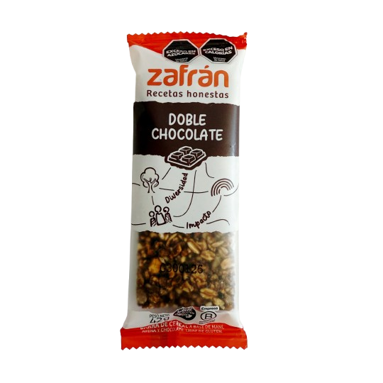 Barrita de cereal con doble chocolate x 42 gr. - Zafrán
