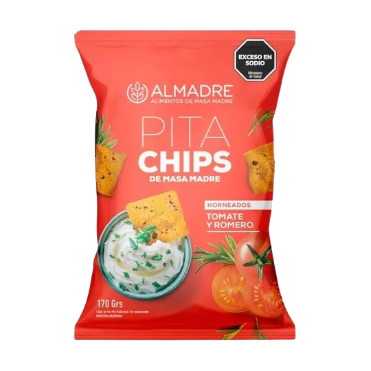 Chips de masa madre sabor Tomate y romero x 170 g- Almadre