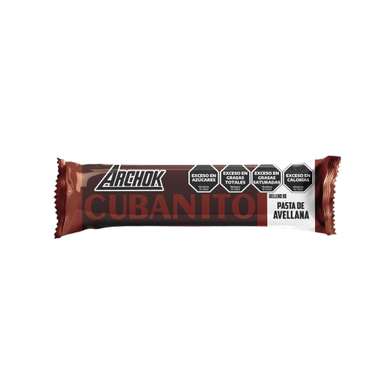 Cubanito relleno de pasta de avellanas x 28 gr. - Archok