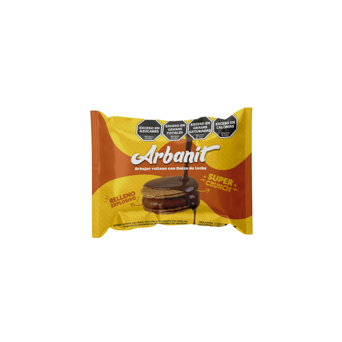 Alfajor de obleas cubierto en chocolate x 50 gr. - Arbanit