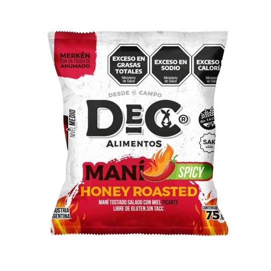 Maní Honey roasted Spicy x 75 gr. - Dec