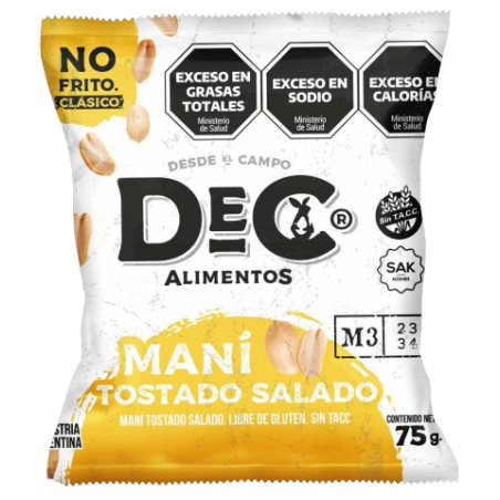 Maní tostado salado x 75 gr. - Dec