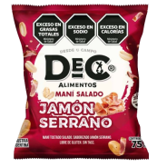 Maní tostado salado Jamón Serrano x 75 gr. - Dec