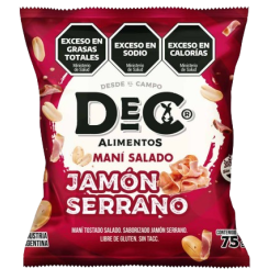 Maní tostado salado Jamón Serrano x 75 gr. - Dec