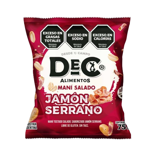 Maní tostado salado Jamón Serrano x 75 gr. - Dec